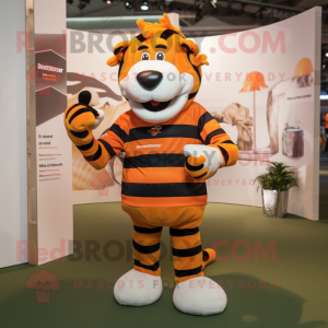 Orange Zebra mascotte...