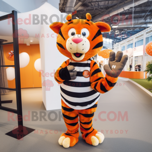 Orange Zebra mascotte...