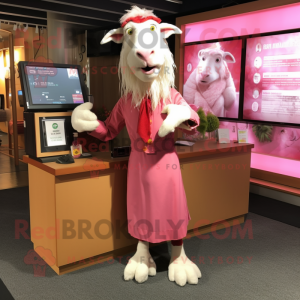 Pink Boer Goat mascotte...