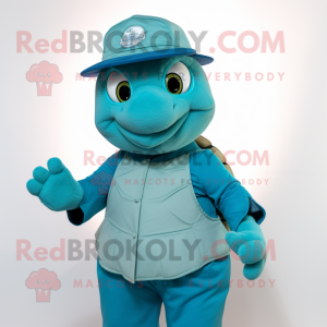 Cyan Turtle mascotte...