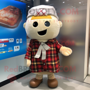 nan Ramen mascot costume character dressed with a Flannel Shirt and Pocket squares