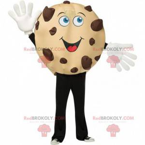 Mascotte de cookie géant, costume de gâteau rond et gourmand -