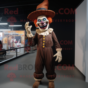 Brown Evil Clown mascotte...