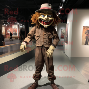 Brown Evil Clown maskot...