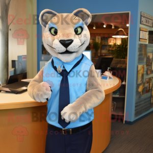 Blue Mountain Lion mascotte...