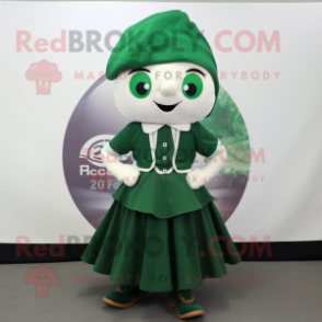 Forest Green Alliance mascot costume character dressed with a Circle Skirt and Pocket squares