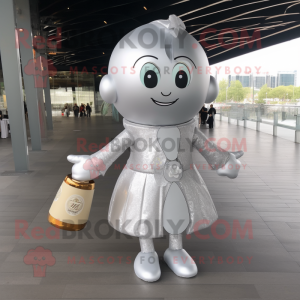 Sølv Champagne maskot...