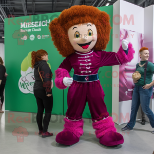 Magenta Irish Dancer maskot...