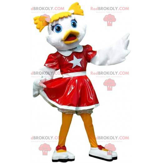 Mascota del pato animadora, disfraz de animadora -