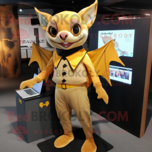 Gold Fruit Bat mascotte...