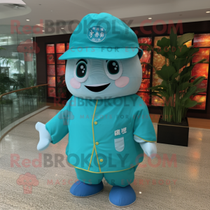 Turquoise Dim Sum mascotte...