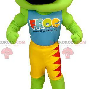 Yellow and red green frog mascot - Redbrokoly.com