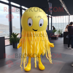 Cytrynowo-żółta meduza w...