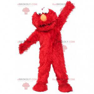 Mascot of Elmo, the famous red puppet of the Muppets -