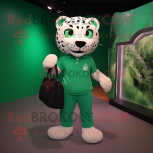 Grøn Jaguar maskot kostume...