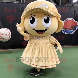 Tan Baseball Ball mascotte...