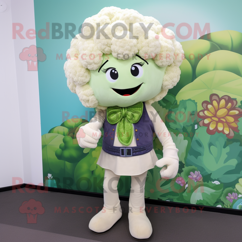 nan Cauliflower mascot costume character dressed with a Skinny Jeans and Pocket squares nan Cauliflower mascot costume character dressed with a Skinny Jeans and Pocket squares