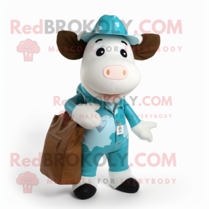 Turquoise Holstein koe...