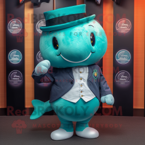 Teal Narwhal mascotte...