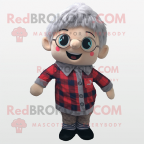 nan Bracelet mascot costume character dressed with a Flannel Shirt and Messenger bags