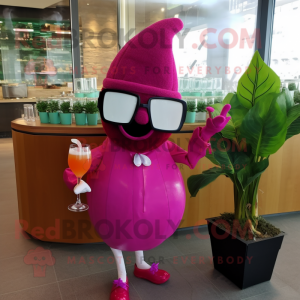 Magenta raap mascotte...