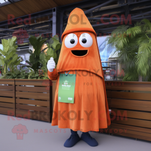 Rust Celery mascot costume character dressed with a Coat and Brooches