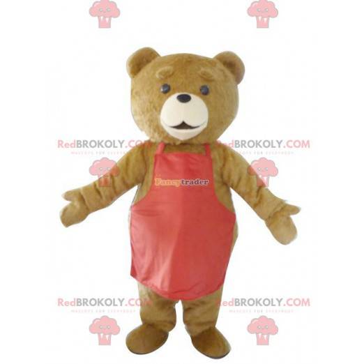 Braunbärenmaskottchen mit roter Schürze - Redbrokoly.com