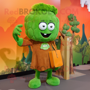 Rost Broccoli maskot kostym...