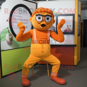 Orange Contortionist maskot...