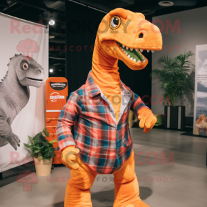 Oranje Diplodocus mascotte...