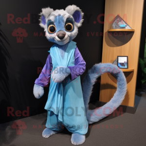 Blue Lemur mascotte kostuum...