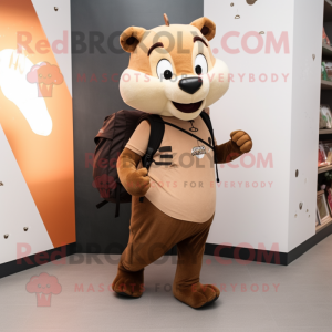 Brown Hermelijn mascotte...