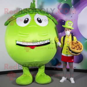 Lime Green Burgers maskot...