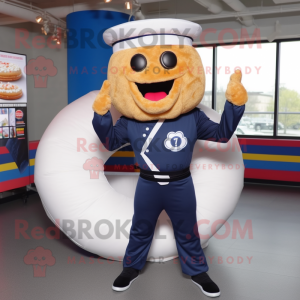 Navy Donut maskot kostume...