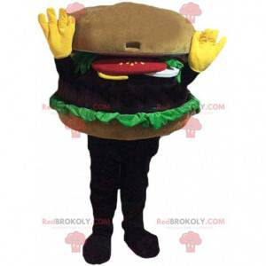 Mascotte de hamburger géant, costume de burger, de fast food -