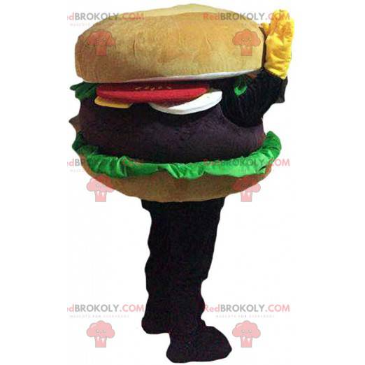 Kæmpe hamburger maskot, burger kostume, fastfood -