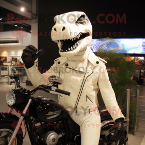 Creme Tyrannosaurus maskot...