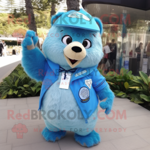 Sky Blue Beaver maskot...