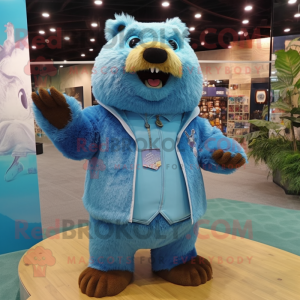 Sky Blue Beaver mascotte...