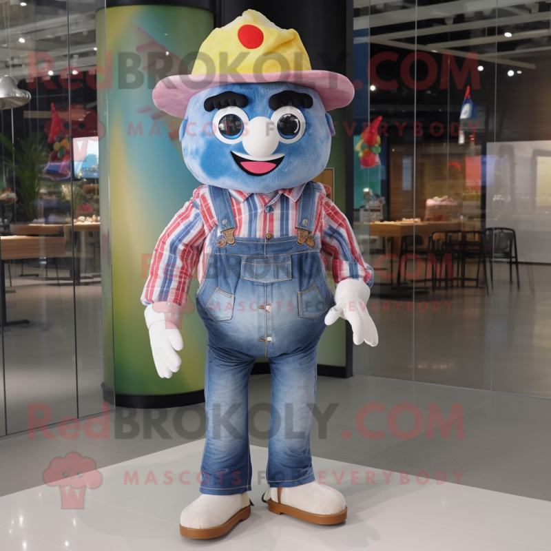 nan Ice Cream mascot costume character dressed with a Denim Shirt and Bracelets