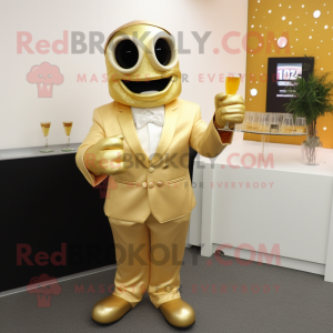 Guld Champagne maskot...