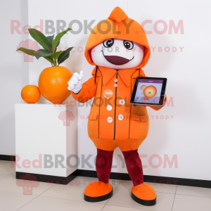 Orange blomme maskot...