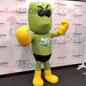 Olive Boxing Glove mascotte...