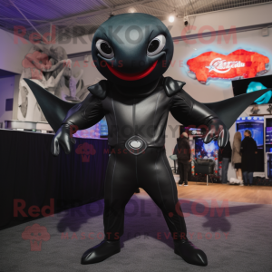 Black Manta Ray mascotte...