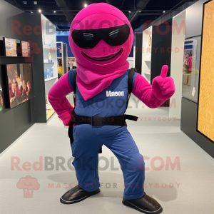 Magenta Ninja mascotte...