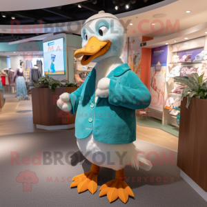 Turquoise Goose mascotte...