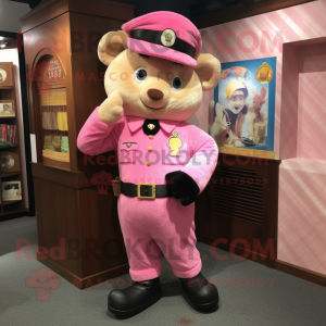 Rosa Polizist Maskottchen...