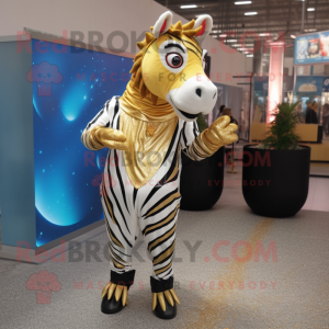 Goldene Zebra Maskottchen...