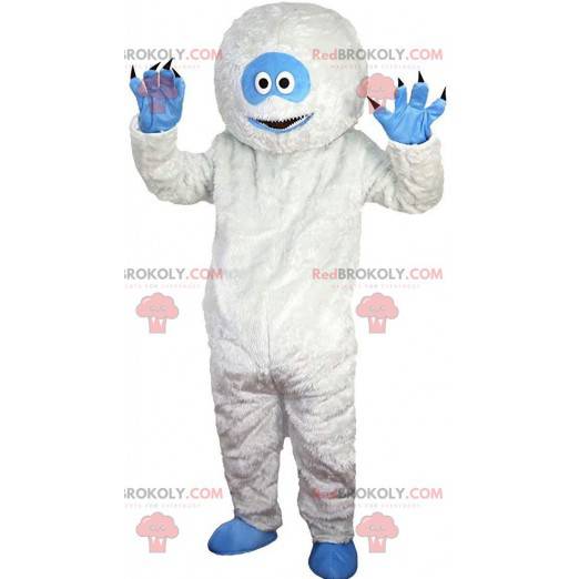 Mascotte witte en blauwe yeti - Monsterlijke mascottes - REDBROKO_011350 - RedBrokoly.com