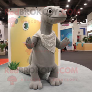 Grijs Diplodocus mascotte...